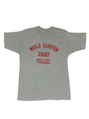 1980 Philadelphia Phillies World Champions Gray T-shirt