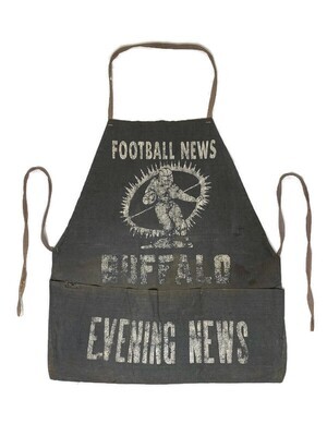 1930’s Newspaper Boy Apron with Vintage Football Graphics - Buffalo Evening News
