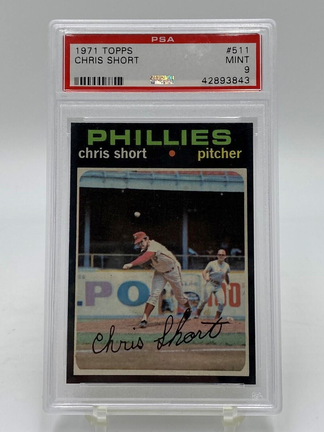 1971 Topps #511 Chris Short PSA 9 MINT