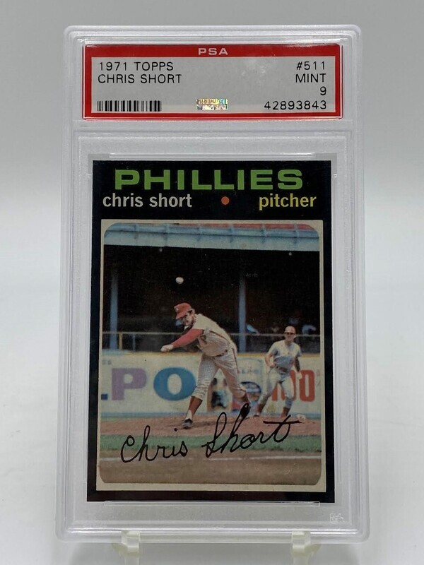 1971 Topps #511 Chris Short PSA 9 MINT