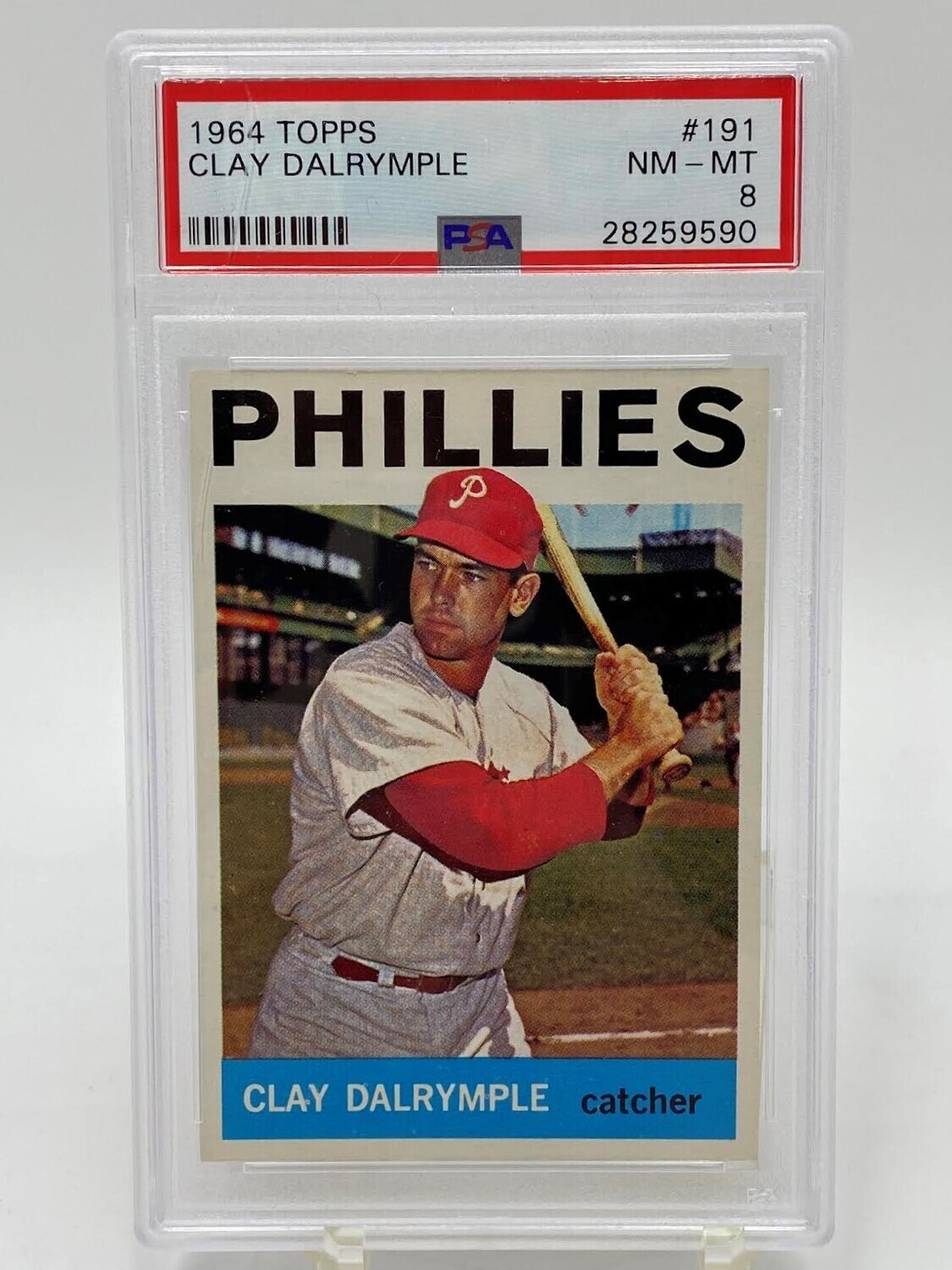 1964 Topps #191 Clay Dalrymple PSA 8 NR-MT