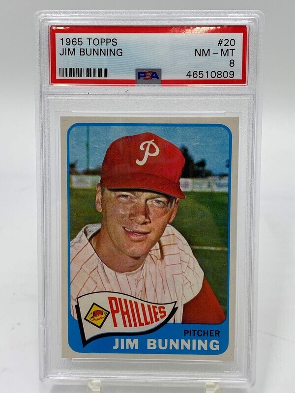 1965 Topps #20 Jim Bunning PSA 8 NR-MT