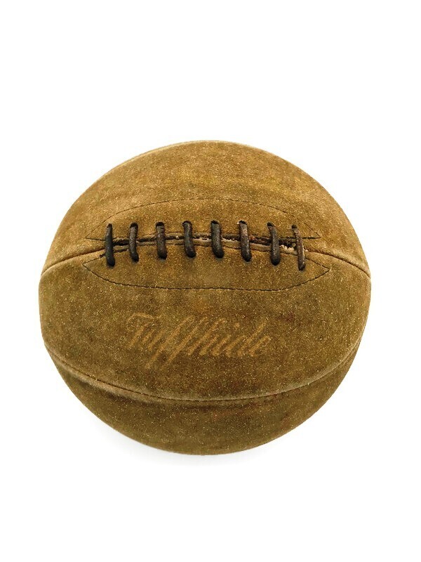 Vintage 1920's Suede Leather Laced Basketball by Marathon