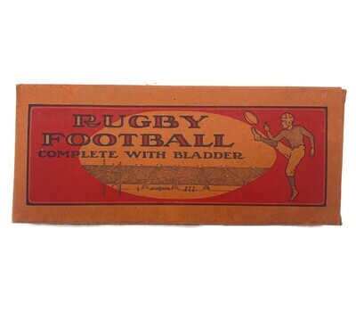 Vintage Rugby Football Box with Graphics 1910’s