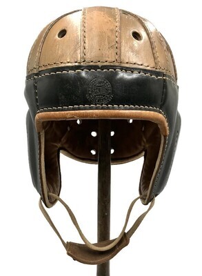 Spalding Model ZH Leather Football Helmet Patented 1925