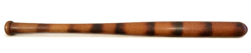 Scarce Zebra Striped Baseball Bat - Circa. 1905