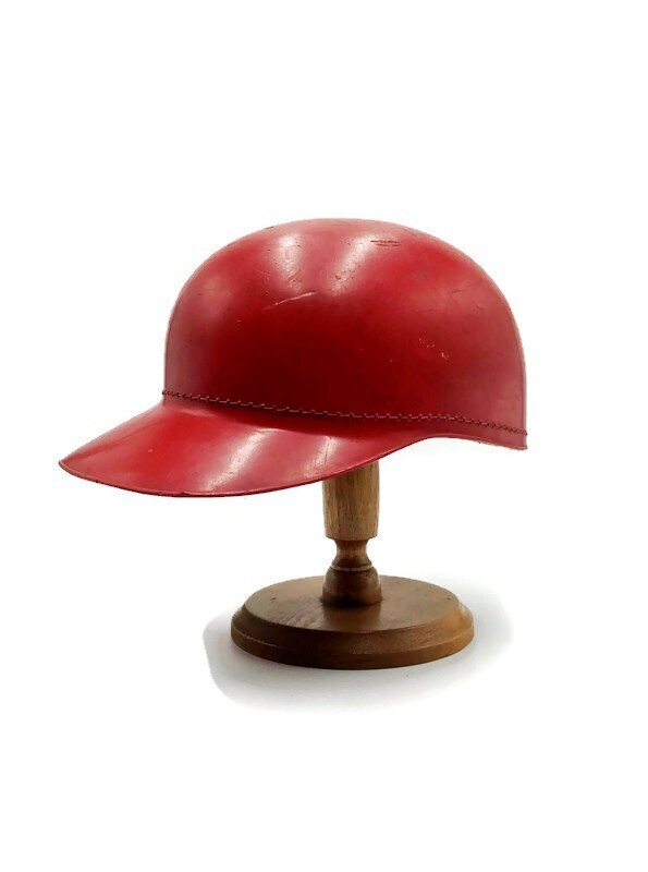Patented 1955 Baseball Batting Helmet, made by ABC - Red