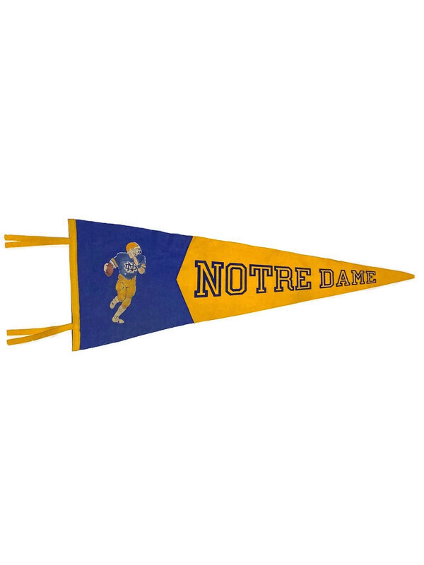 Vintage Notre Dame Football Pennant - 1950’s