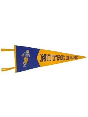 Vintage Notre Dame Football Pennant - 1950’s
