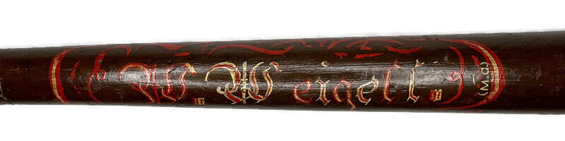 19th Century Presentational Ring Bat with Red Tip