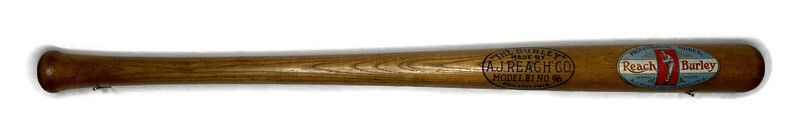 1904 Reach Burley Decal Bat w/ 98% decal - NR-MT to MINT - Stunning!