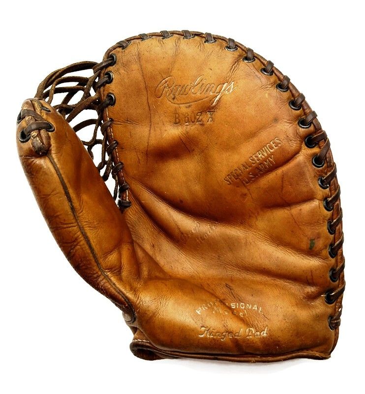 1940’s Vintage Baseball Mitt by Rawlings Issued to the SPECIAL SERVICES U.S. ARMY