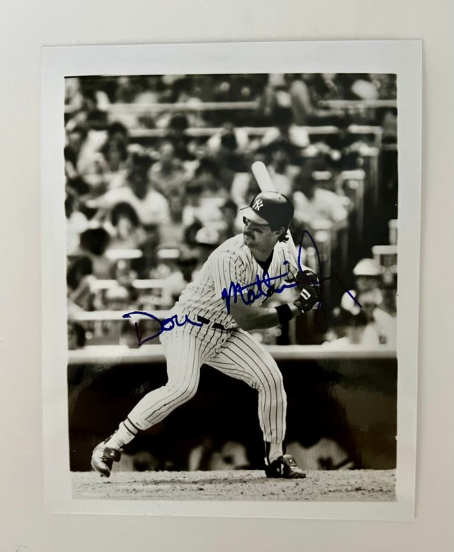 Don Mattingly Autograph Photo Signed 4x5 New York Yankees Fan Mail Response