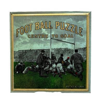 Patented October 4th, 1904 Vintage Football Puzzle Game w/ Colorful Graphics