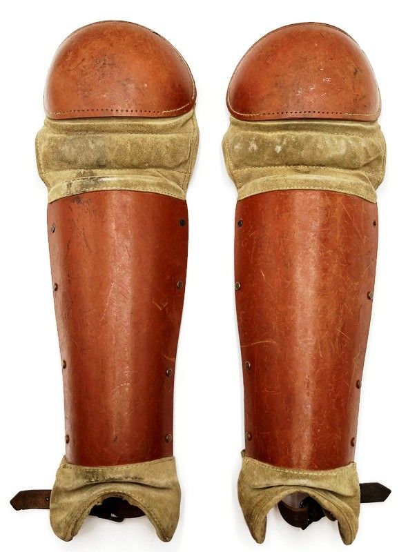 1920’s Vintage Smooth Face Baseball Catcher’s Shin Guards