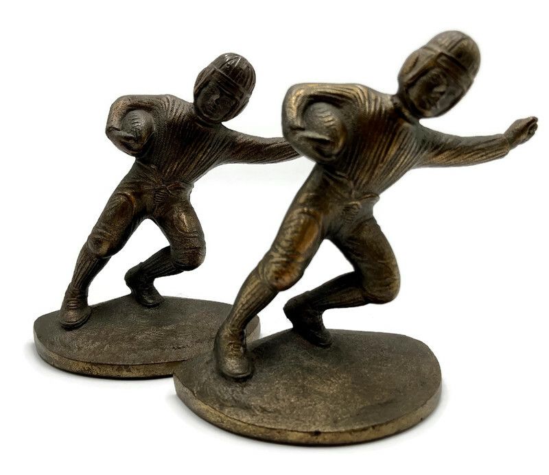 1920’s Original Cast Iron Football Figural Bookends