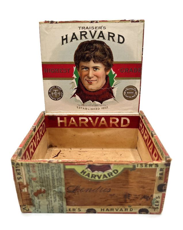 1910 Harvard Football Cigar Box