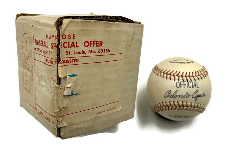 RARE 1967 Orlando Cepeda Endorsed Mail-In Baseball MINT in Box