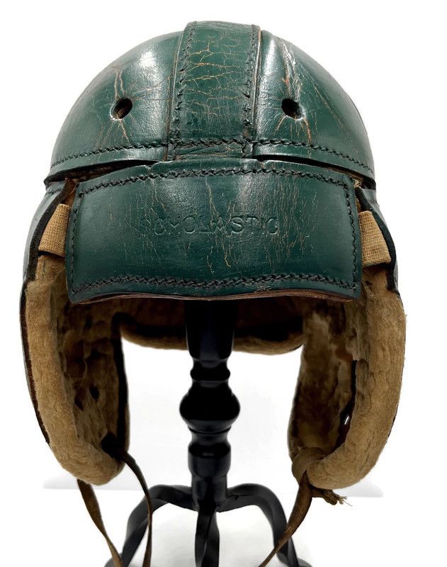 1920 - 30’s Reach Leather Football Helmet - Unique Turquoise Color