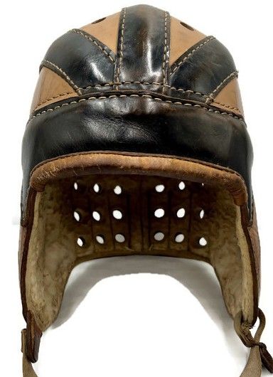 Rare Design 1930’s Rawlings 2-Tone Leather Football Helmet