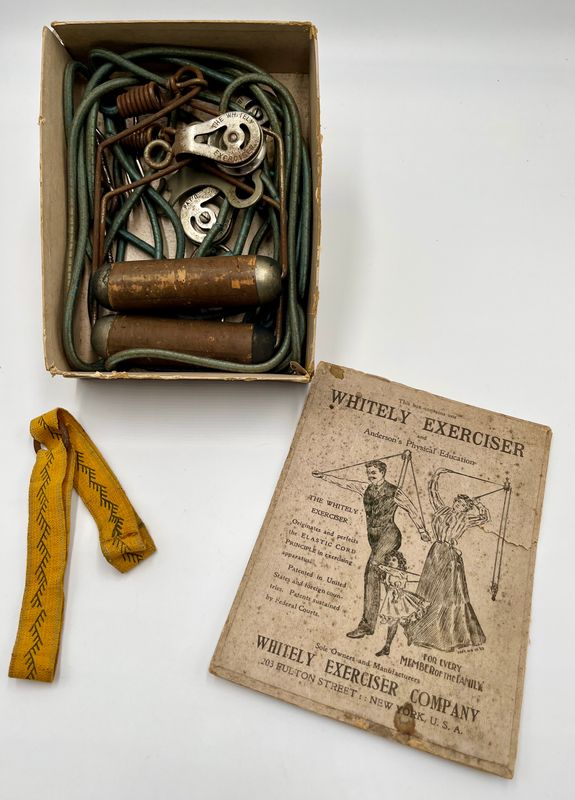 Patented 1889 - 1895 Whitely Exerciser Complete in the Original Box