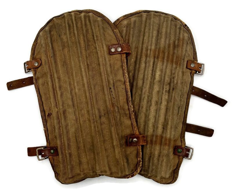 Early 1900’s Reeded Football Shinguards - High Quality Canvas and Leather