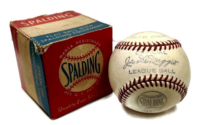 Unused 1940’s Joe DiMaggio Spalding Signature Model Baseball in Box