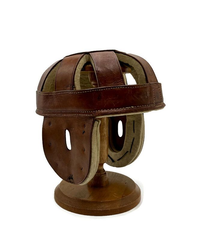 1890’s First Generation Football Strap Helmet by A J Reach