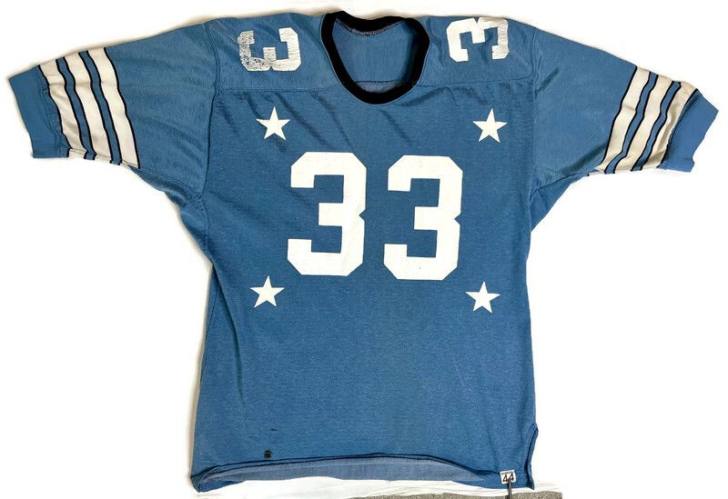1940’s Vintage Football Jersey by Powers Blue and White with Stars