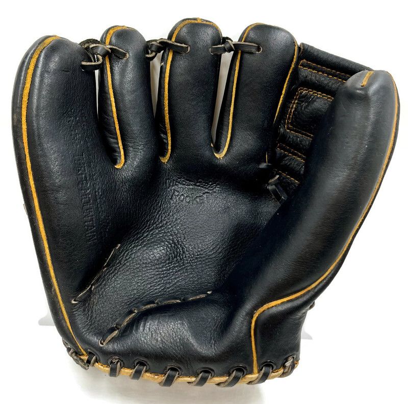 Vintage Seals Black Leather Baseball Glove made by Green Mountain
