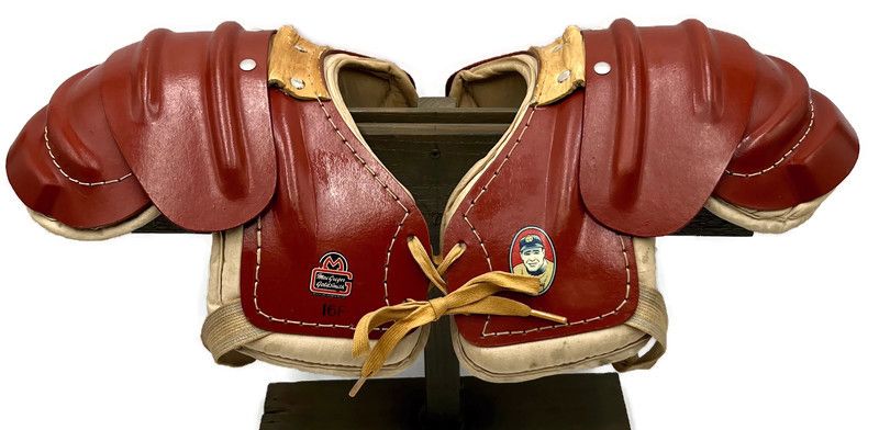 Incredible NR-MT to MINT Notre Dame Frank Leahy Decal Model Football Pads