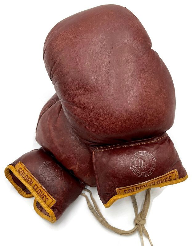 1930’s Vintage Boxing Gloves by Lowe &amp; Campbell - 10 oz - AAU - Golden Gloves