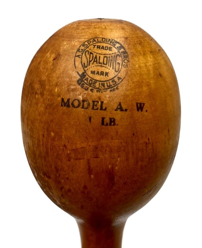 Early 1900’s Vintage Spalding Model A. W. 1 LB Wooden Dumbbells