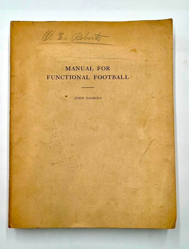 1935 “Manual for Functional Football” by John DaGrosa – Exceptional Coaching &amp; Strategy Text
