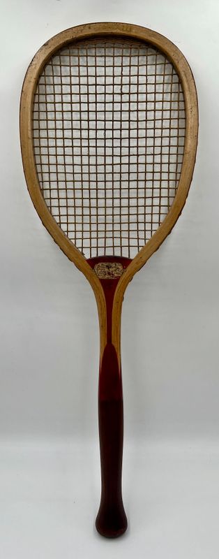 Early 1900’s “Fancy” Antique Tennis Racket w/ Bulbous Knob by Ingersoll Bros. N. Y.