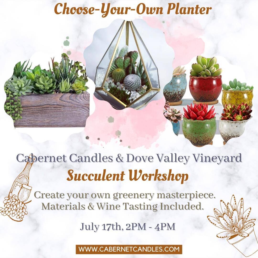 Choose-your-Own Succulent Workshop*July 17th*2pm