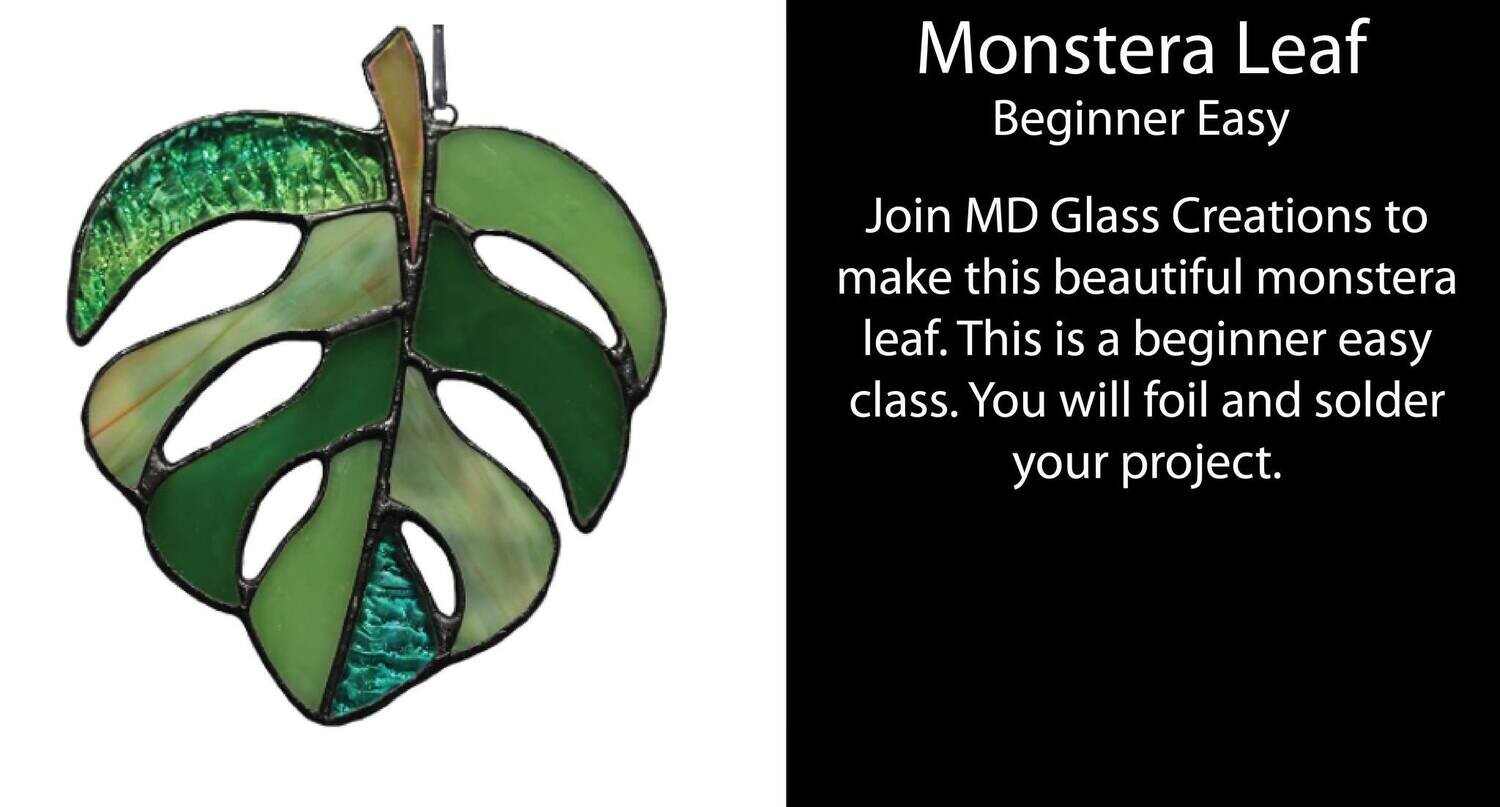 Monstera Leaf Stained Glass Workshop*Sept.3rd*1pm