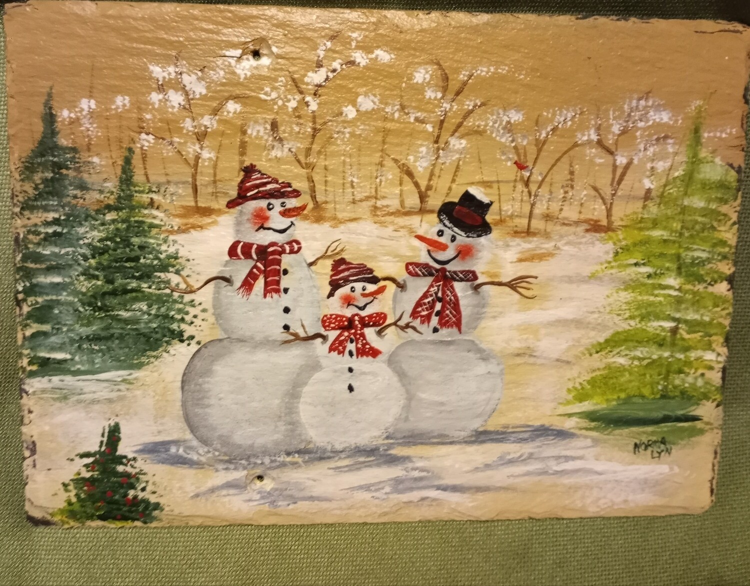 Painted Slate*Snowmen*Nov.26th*2pm