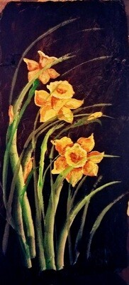 Painted Slate*Daffodlis *April 29th 1pm