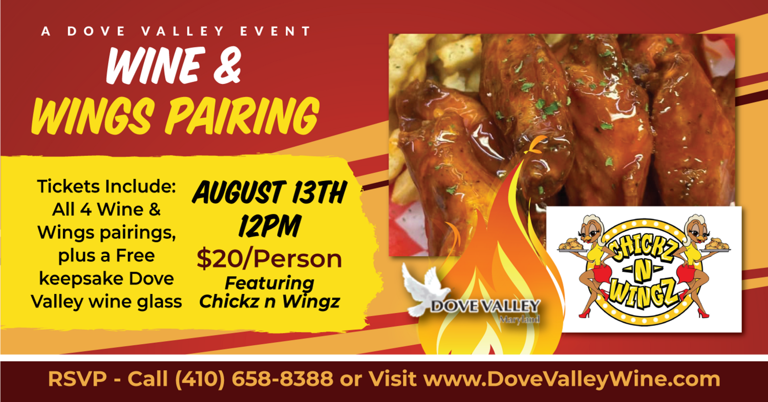 Wings & Wine Pairing*Aug.13th*12pm