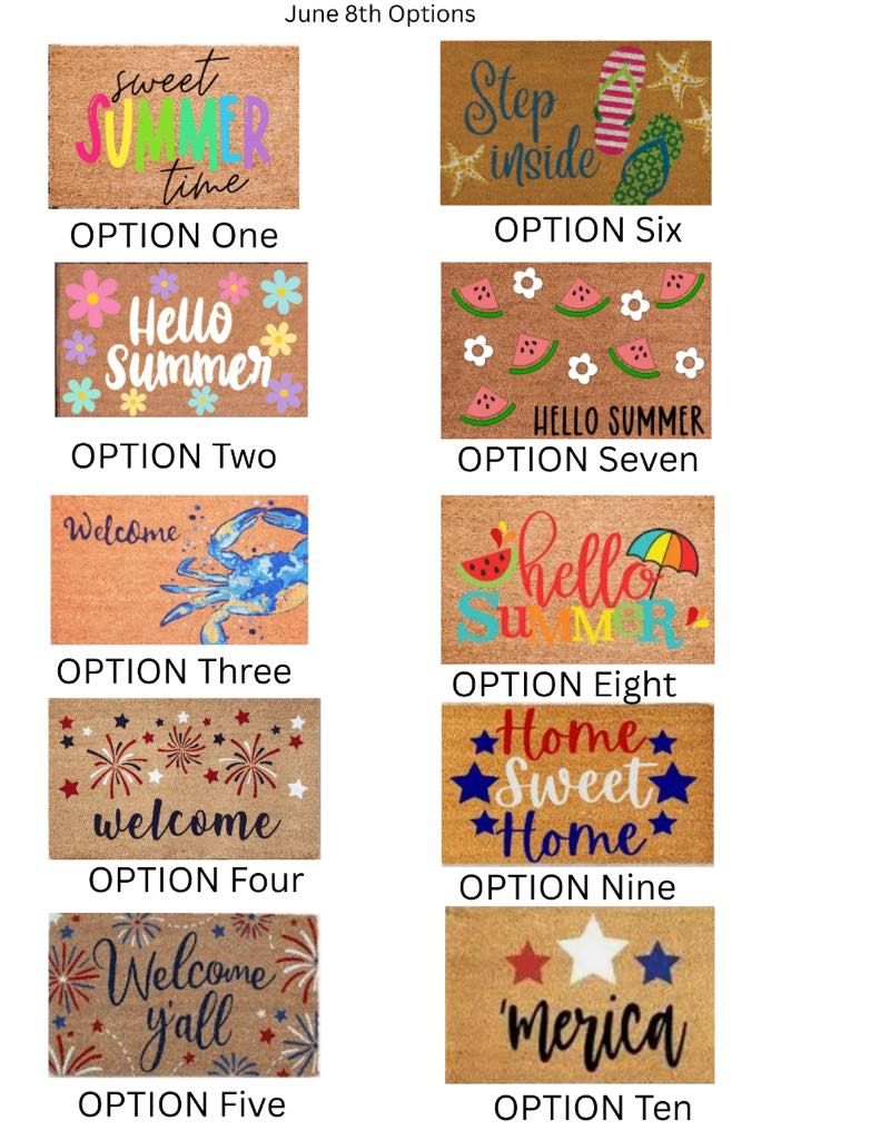 Doormat Painting Workshop * June 8th @ 12pm