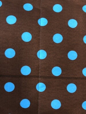 Brown Polka Dot Light Blue Nap Mat