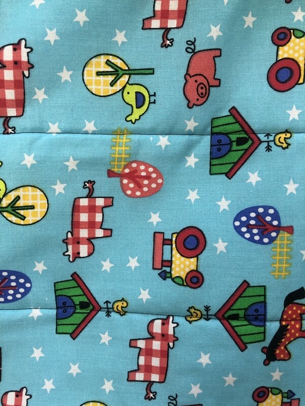 Starry Farm (Teal) Yellow Nap Mat