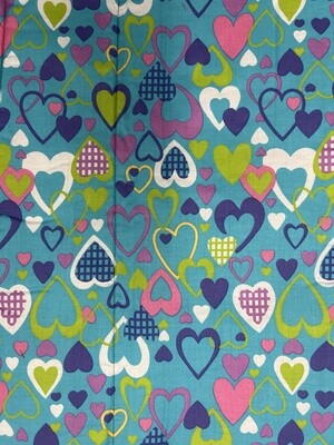 Colorful Hearts Lime Green Nap Mat