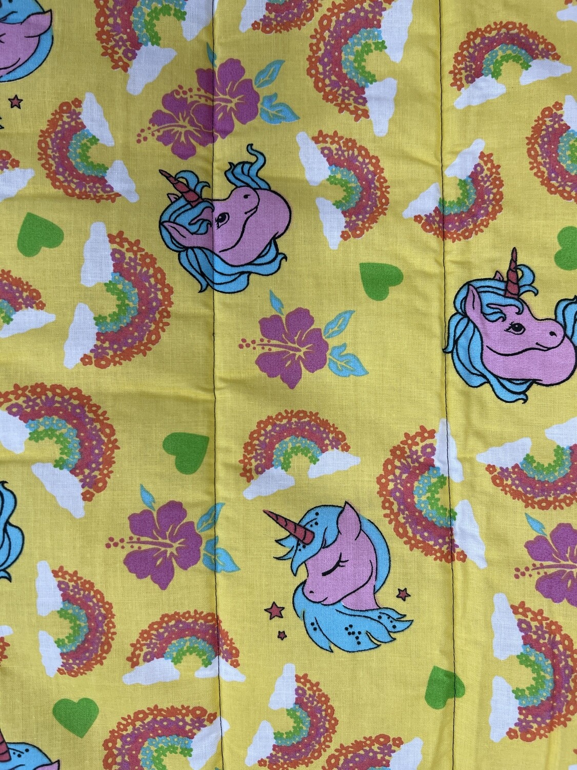 Rainbow Unicorn (Yellow) Pink Nap Mat