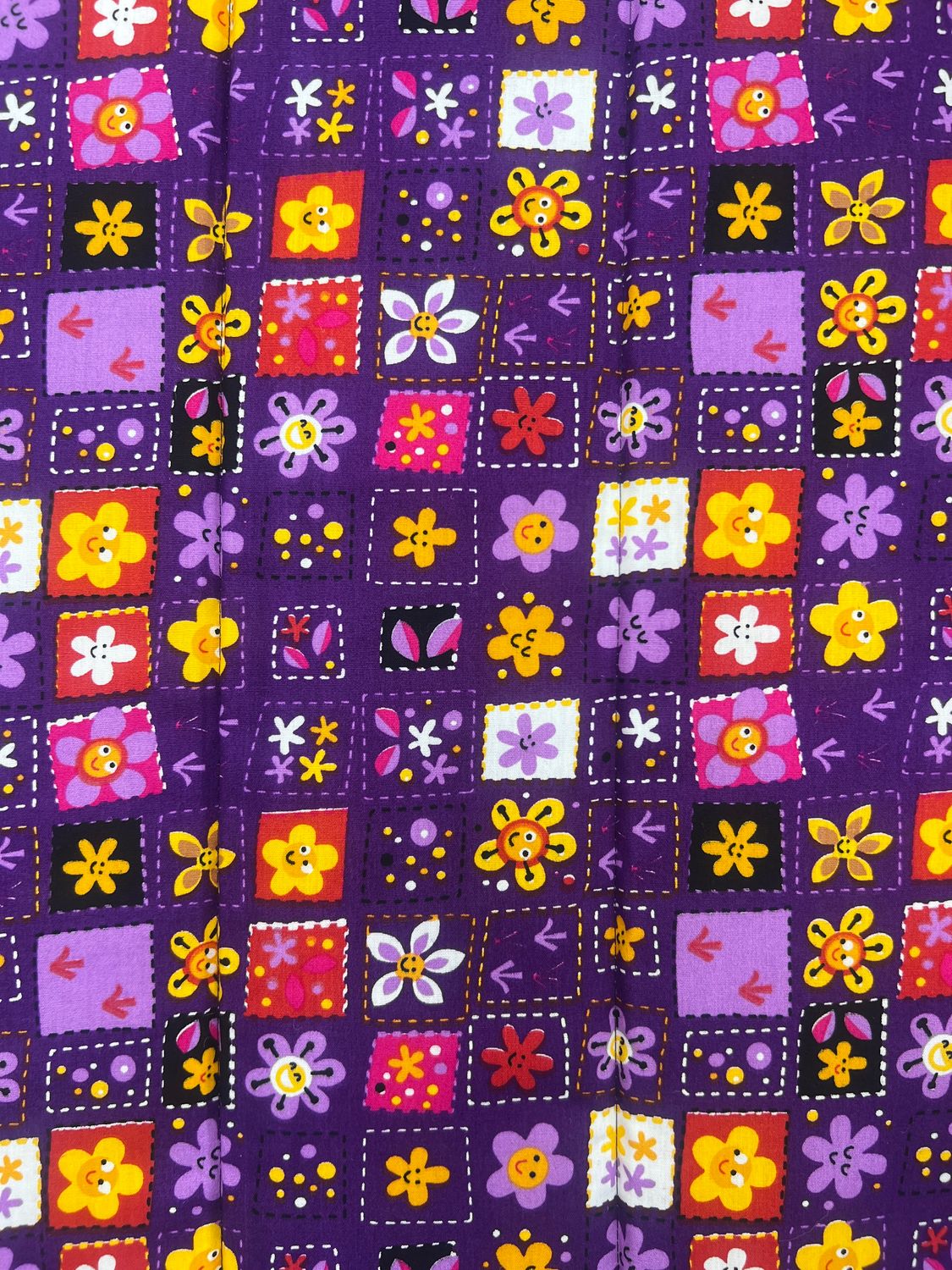 Happy Flowers Red Nap Mat