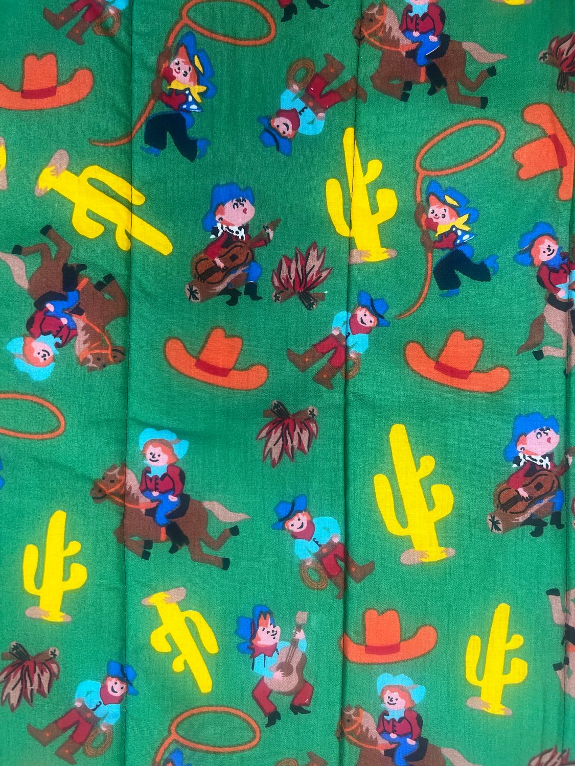 Yeehaw Cowboys Green Nap Mat