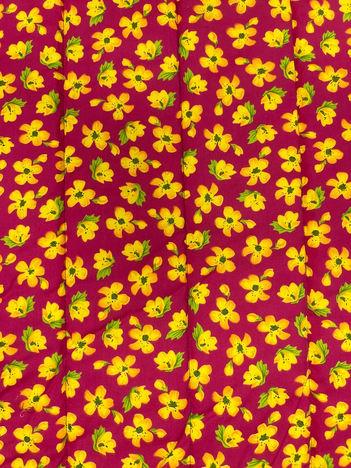 Fuchsia Floral Lime Green Nap Mat