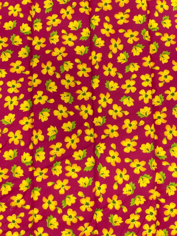 Fuchsia Floral Lime Green Nap Mat