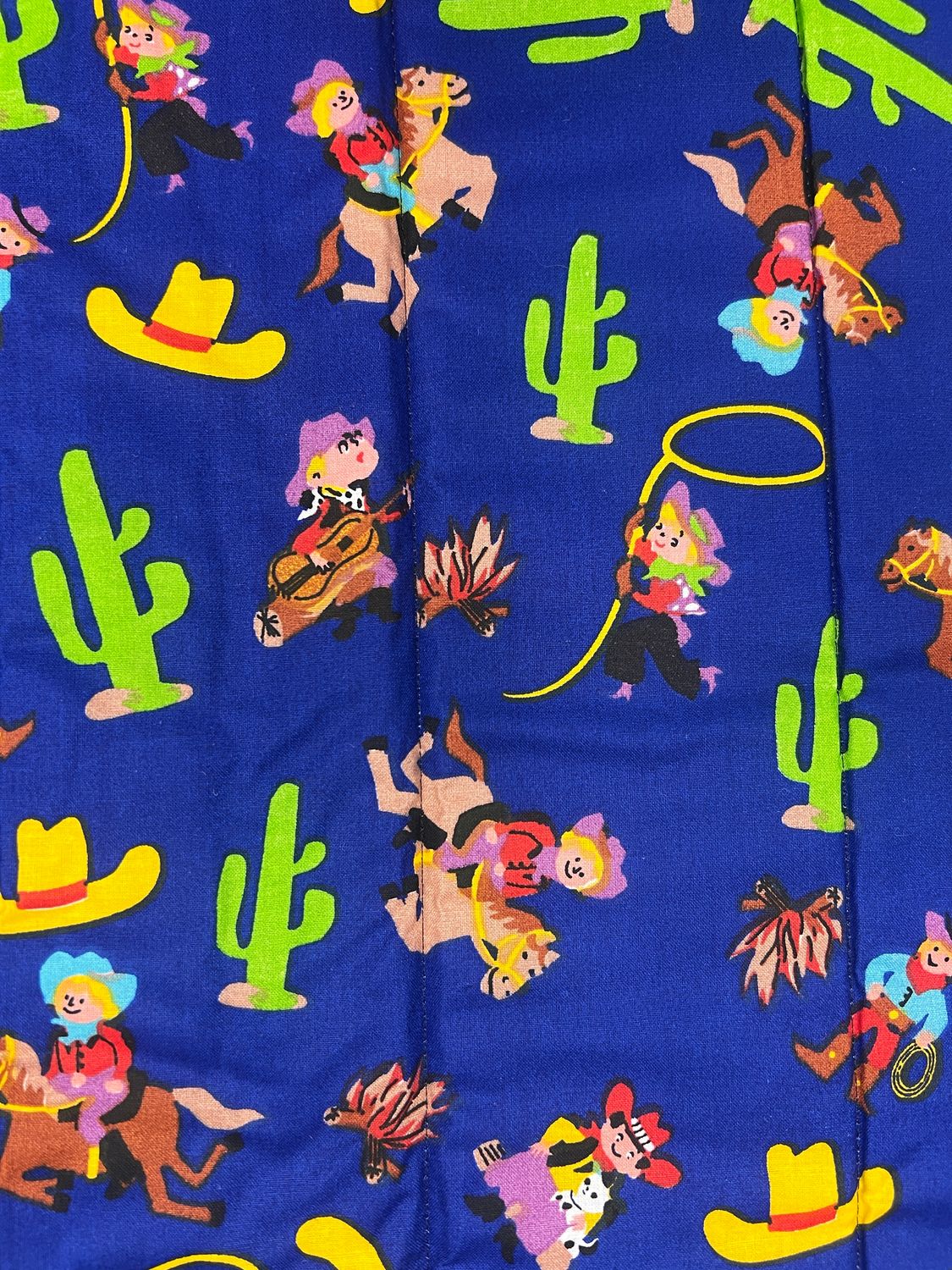 Yeehaw Cowboy (Blue) Green Nap Mat